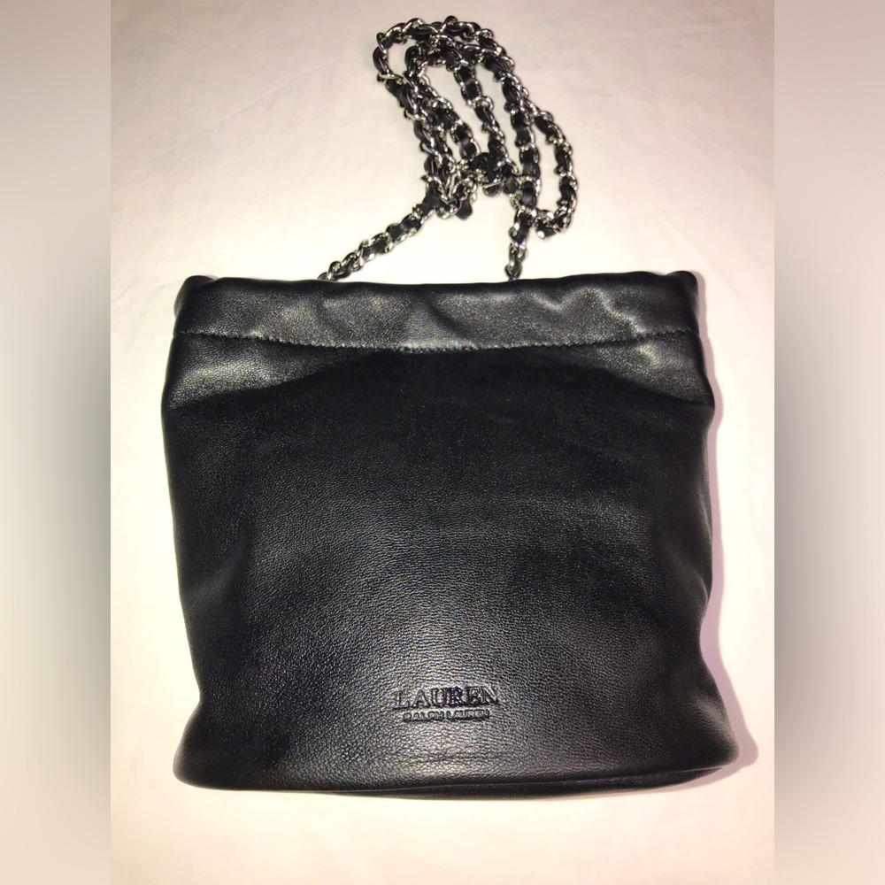 LAUREN RALPH LAUREN Emmy Medium Nappa Leather Bucket Crossbody
